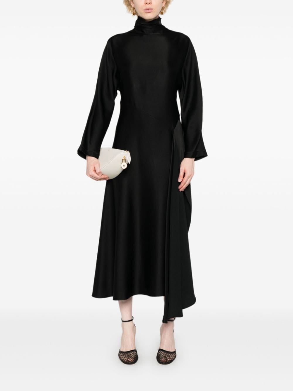 asymmetric fluid midi dress - 2