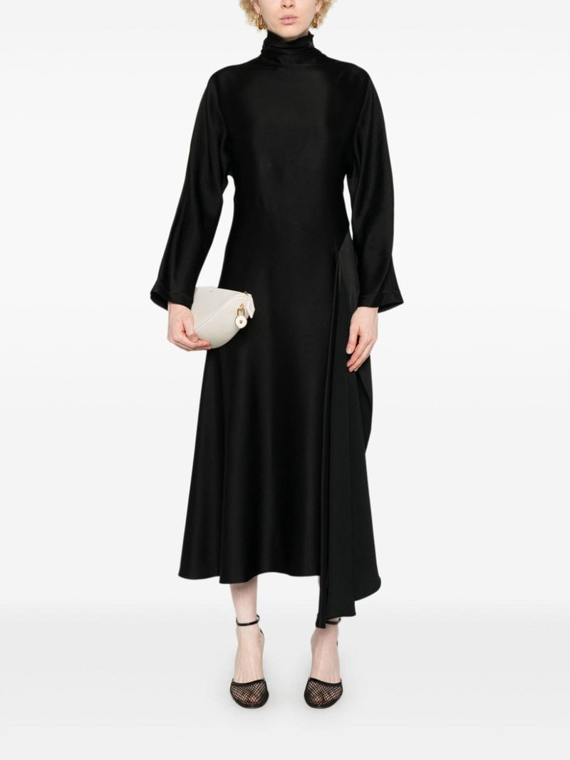 Alaïa asymmetric fluid midi dress outlook