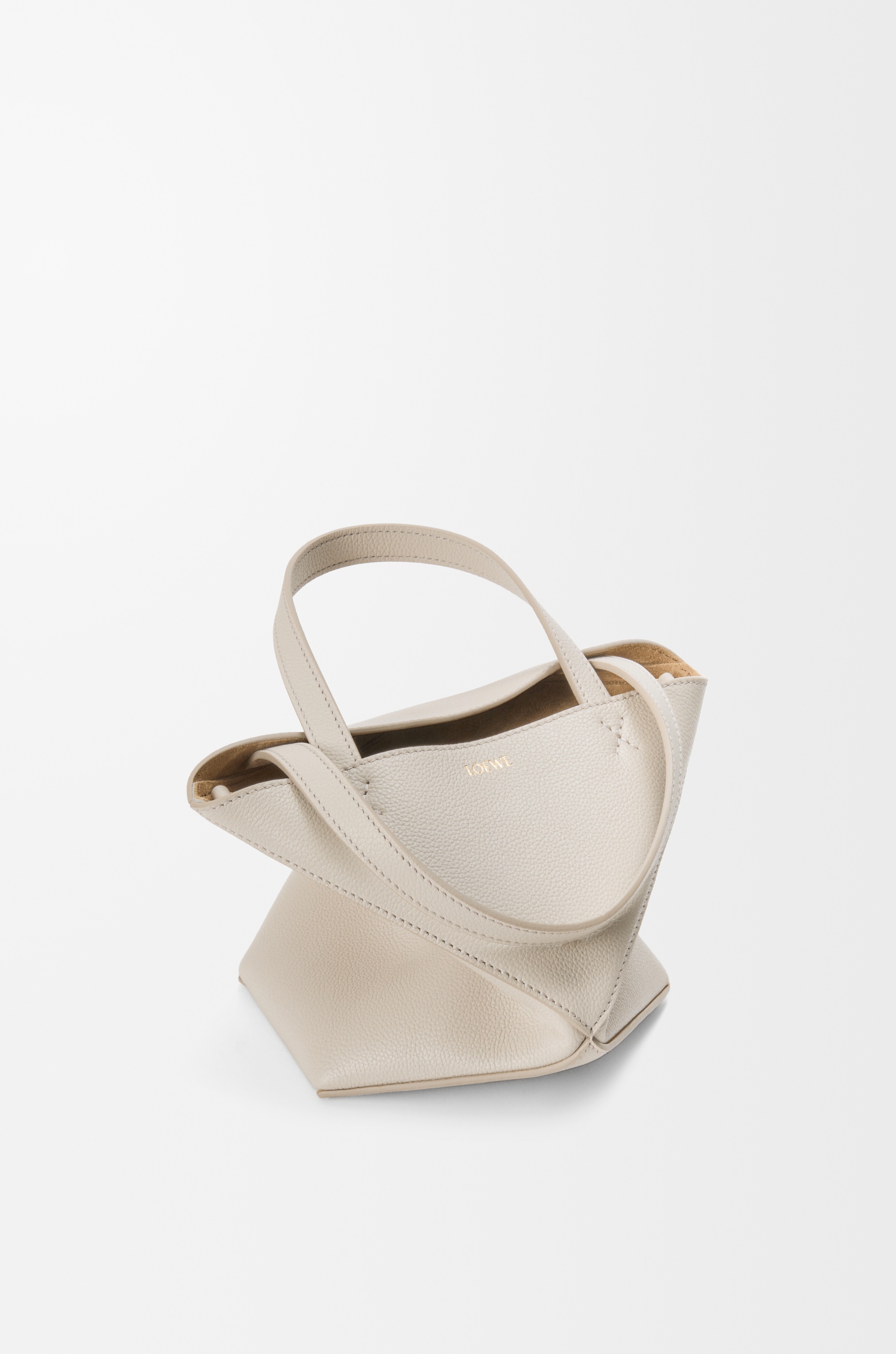 Mini Puzzle Fold tote in soft grained calfskin - 5