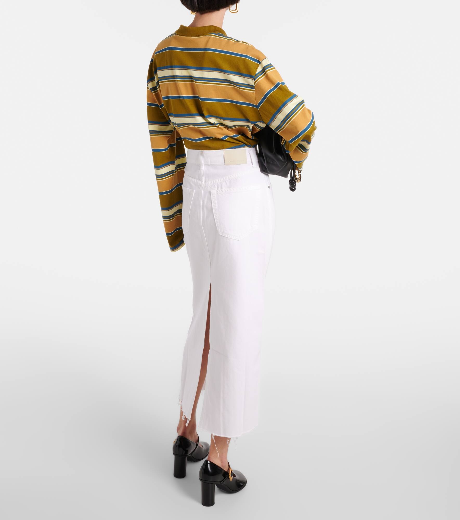 Circolo Reworked denim maxi skirt - 3
