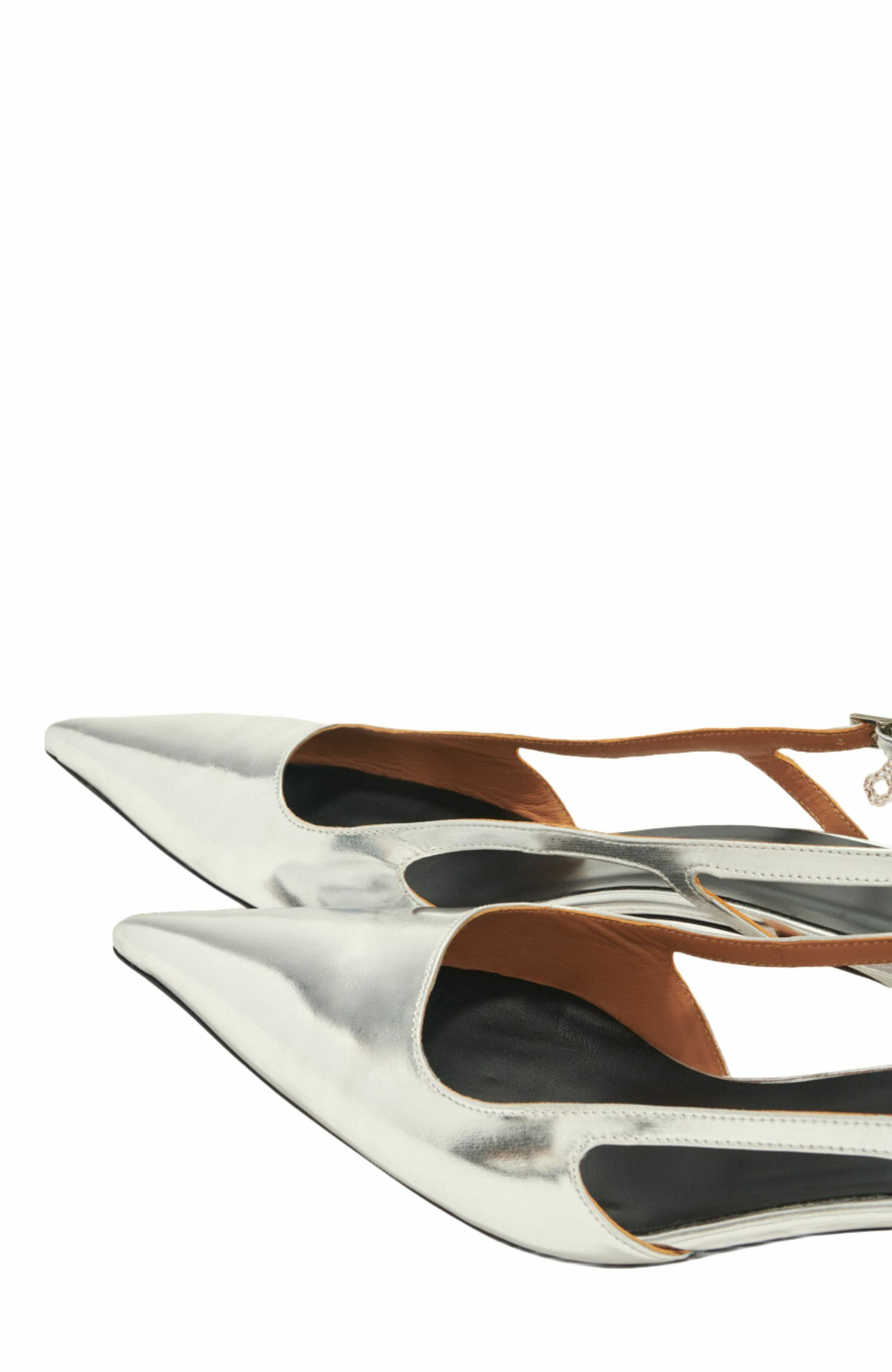 maje Silver leather strappy heels at Nordstrom - 4
