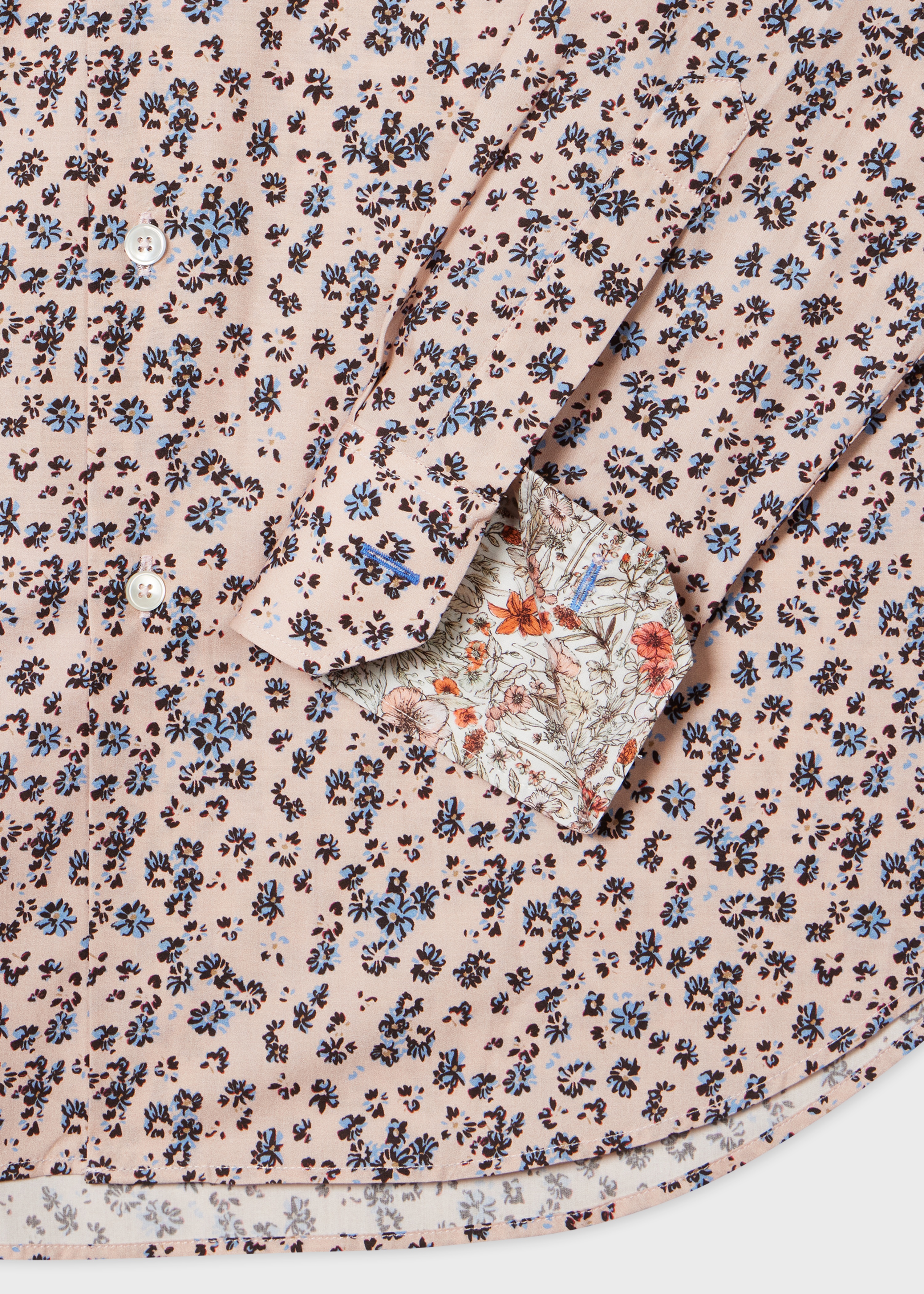 Tailored-Fit Pink 'Scattered Daisy' Print Shirt - 2