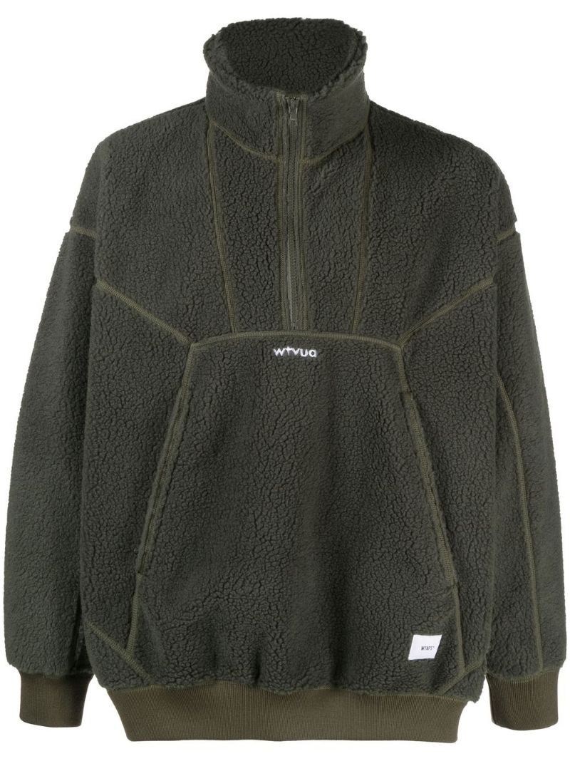 fleece high-neck jumper - 1