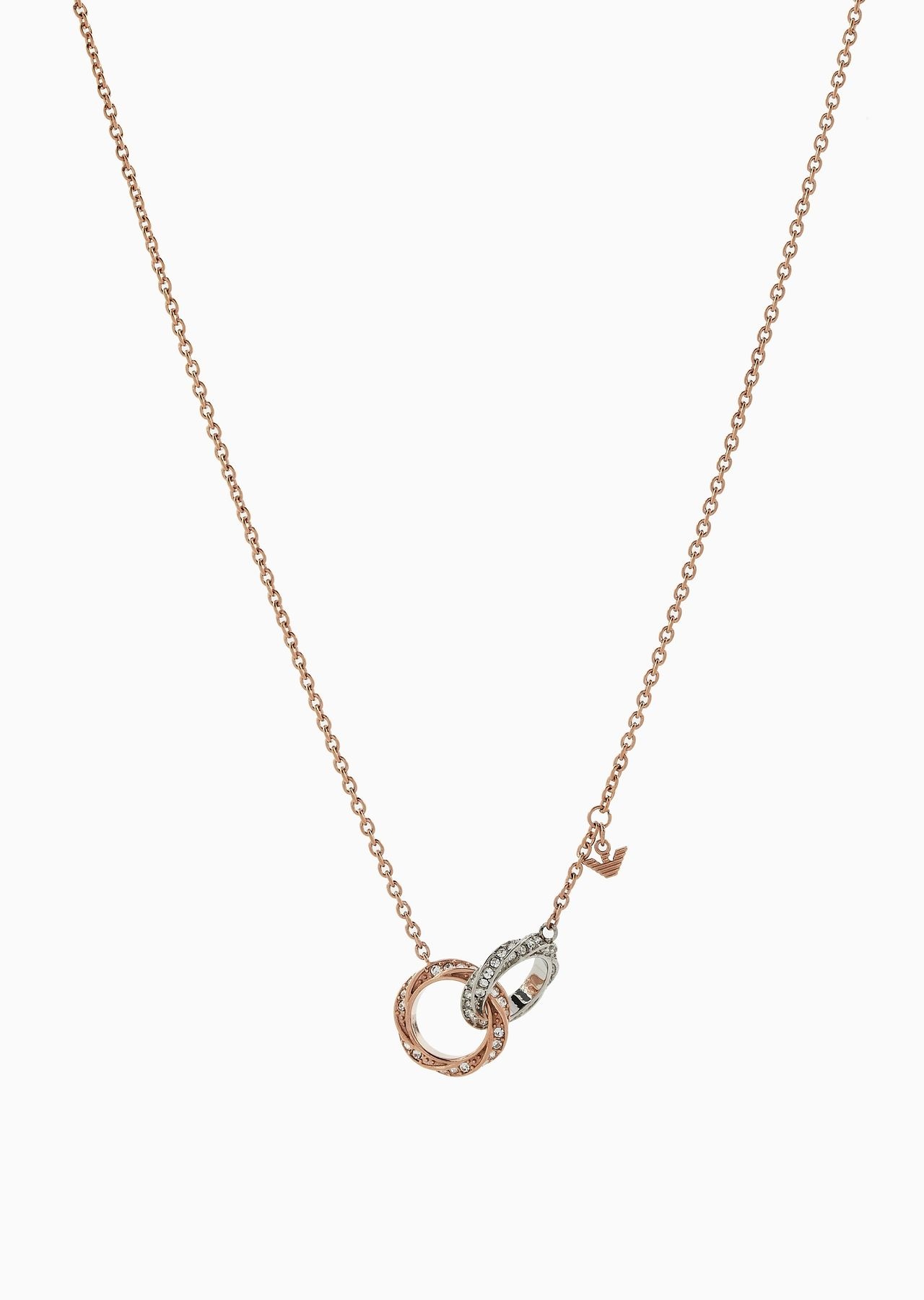 Two-Tone Stainless Steel Chain Necklace - 1