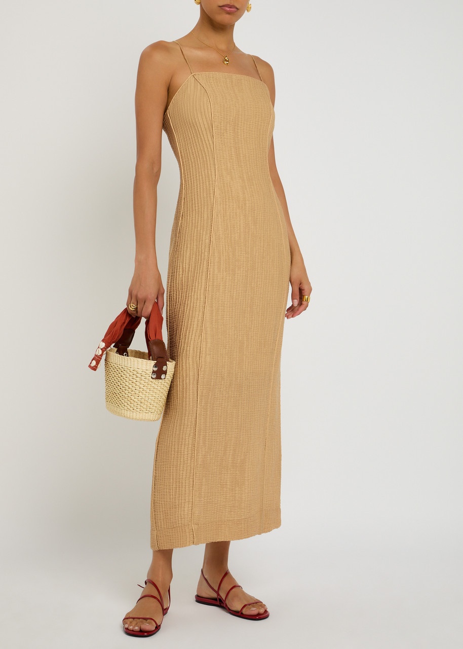 BY Malene Birger Lucille Plissé Lyocell-blend Midi Dress - 4