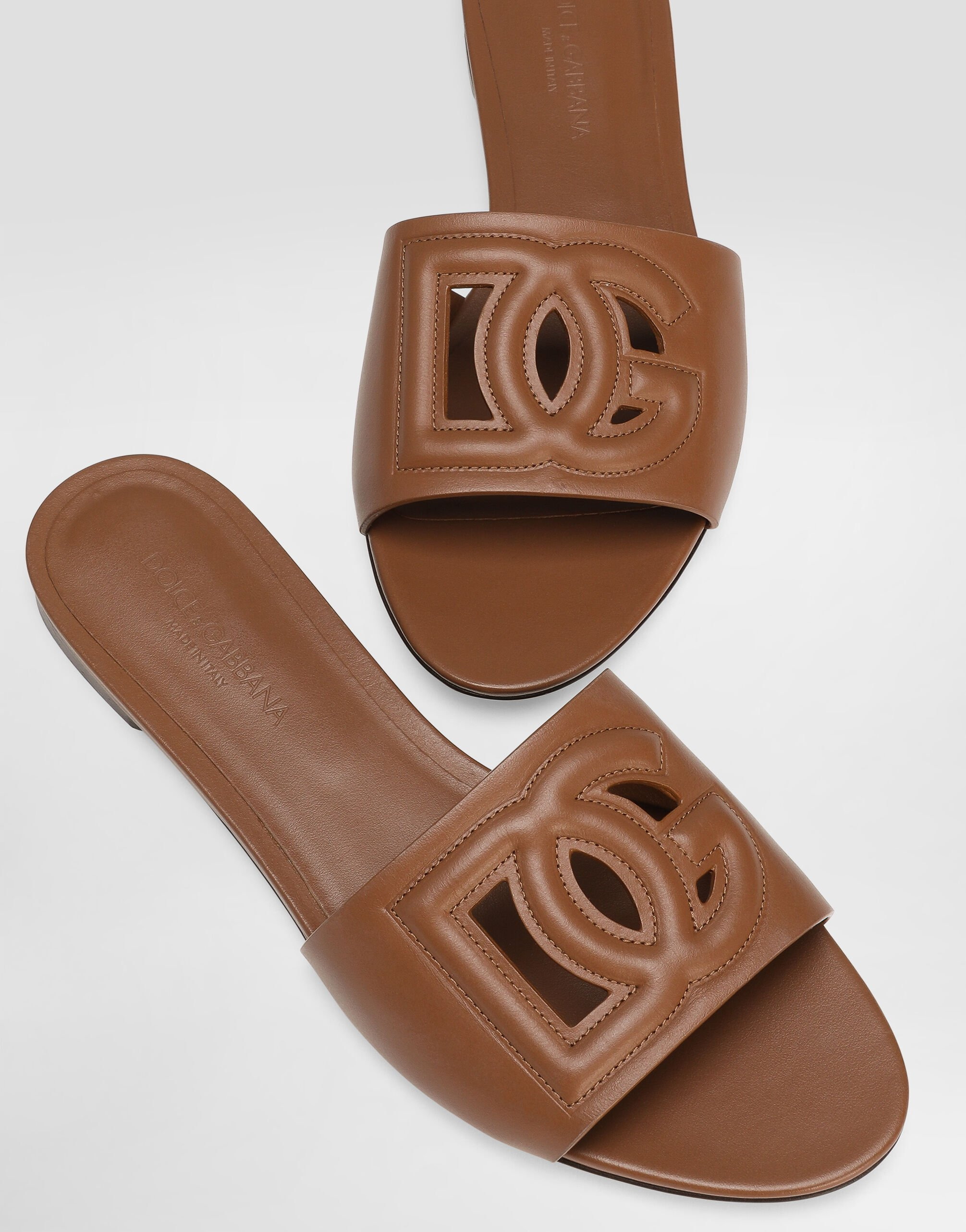 Calfskin sliders with DG Millennials logo - 4
