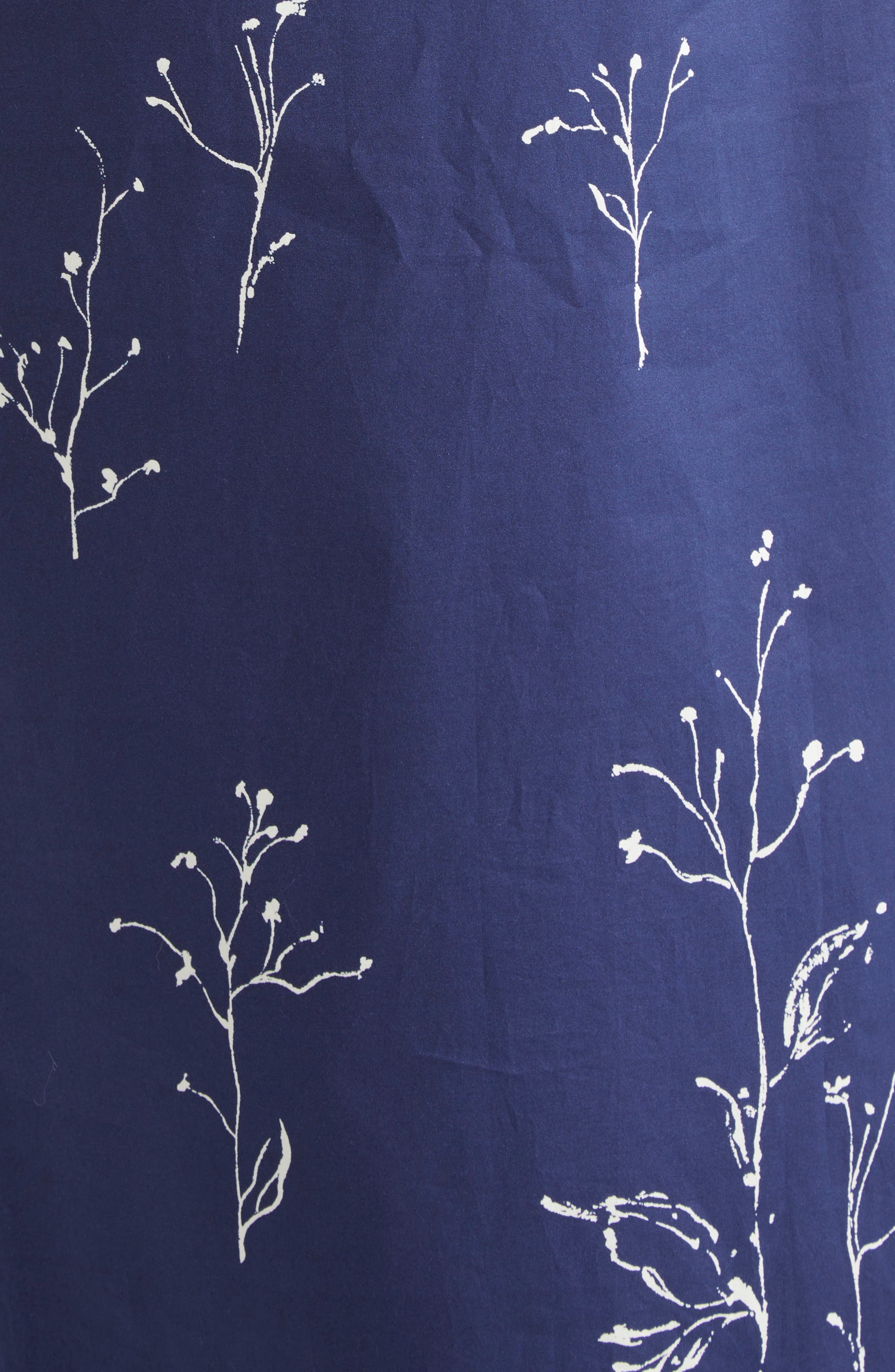 Altuzarra Corrie Botanical Print Cotton Belted Dress in Berry Blue Botanical at Nordstrom - 6