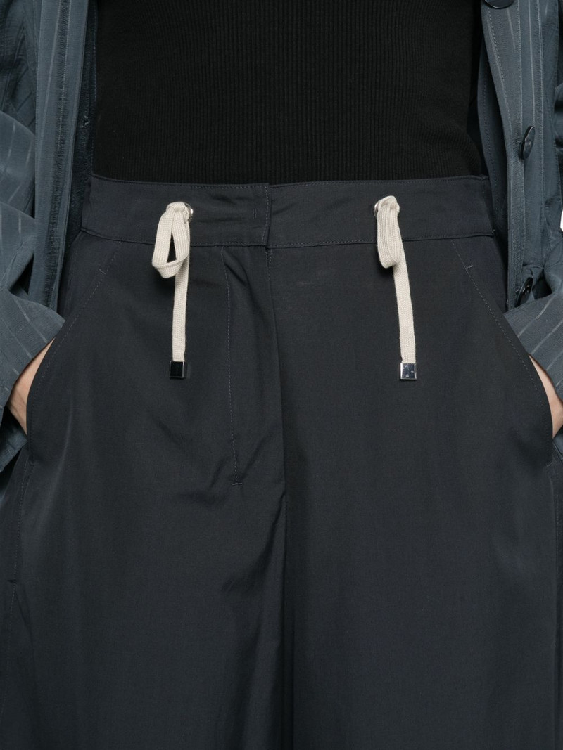 drawstring-fastening wide-leg trousers 5