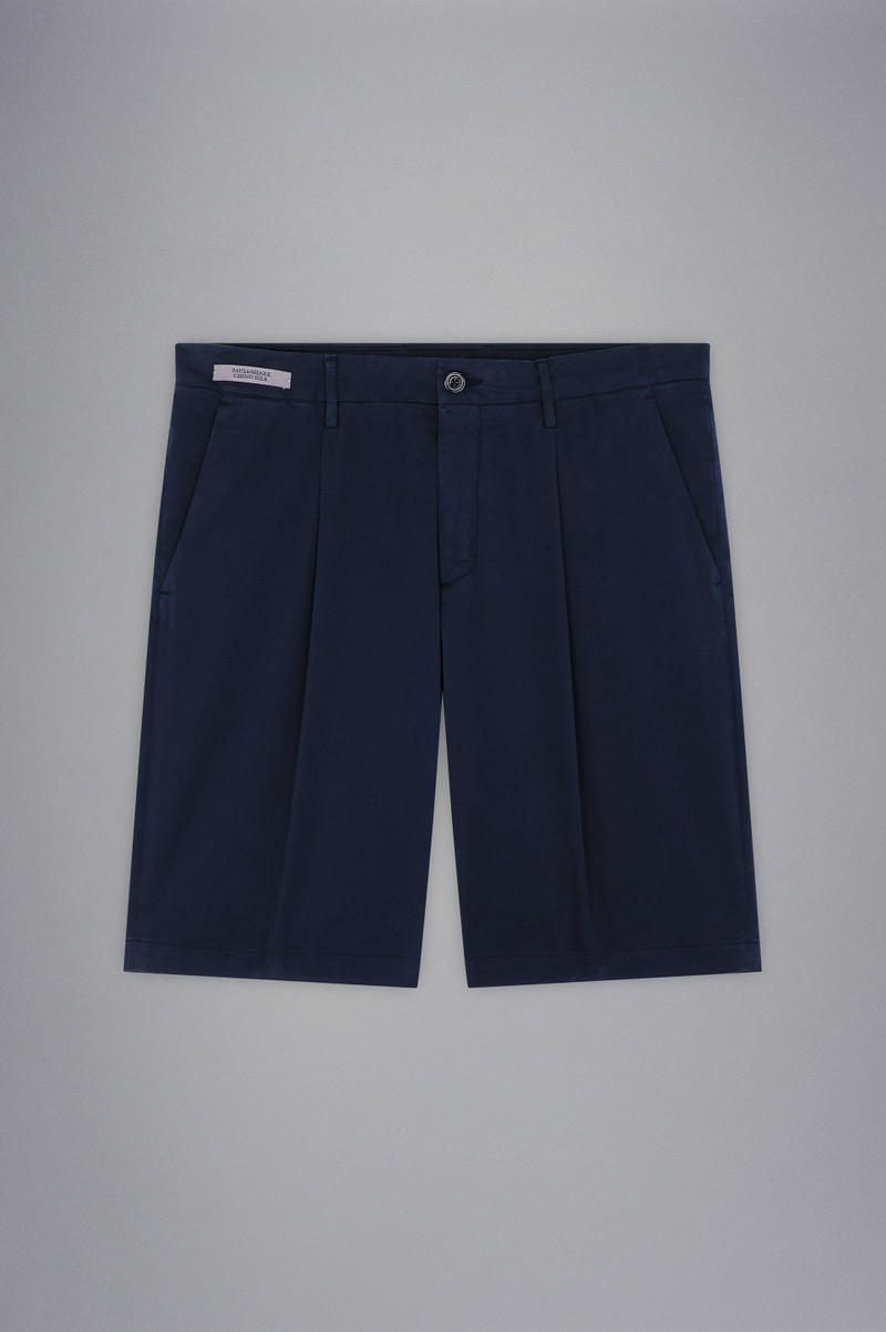 SILK AND STRETCH COTTON BERMUDA SHORTS 1