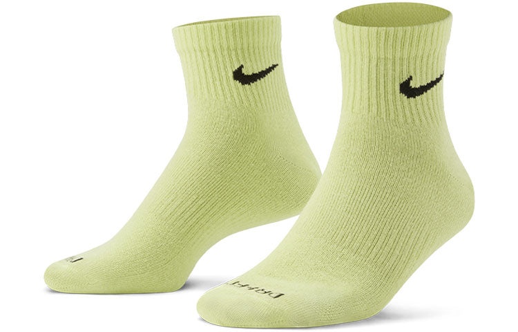 Nike Plus Lightweight Ankle Socks Unisex 3Pairs Yellow/Gray/Navy SX6893-913 - 3