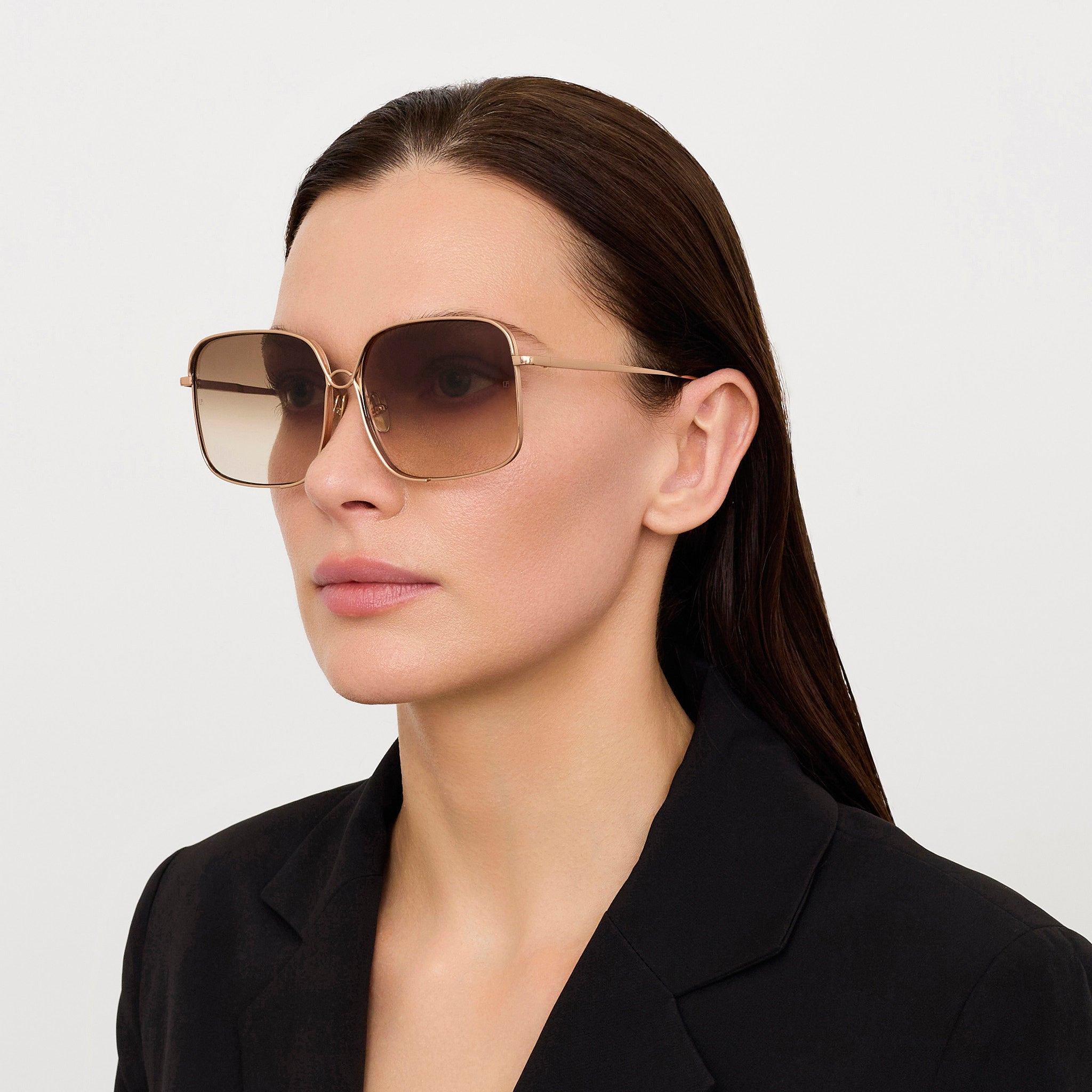Genevieve Sunglasses in Mocha and 18K Rose Gold - 2
