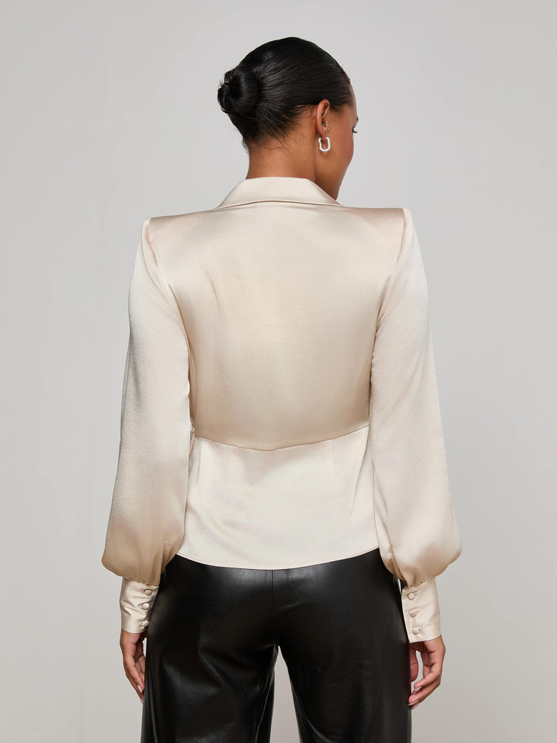 Bernice Satin Wrap Blouse 6