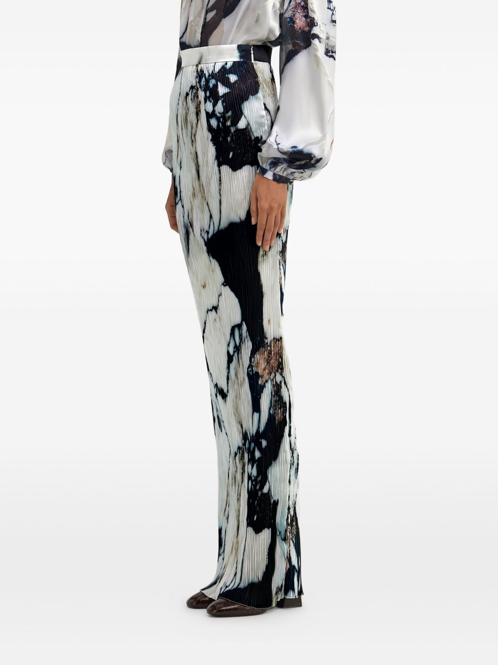 marble-print maxi skirt - 4