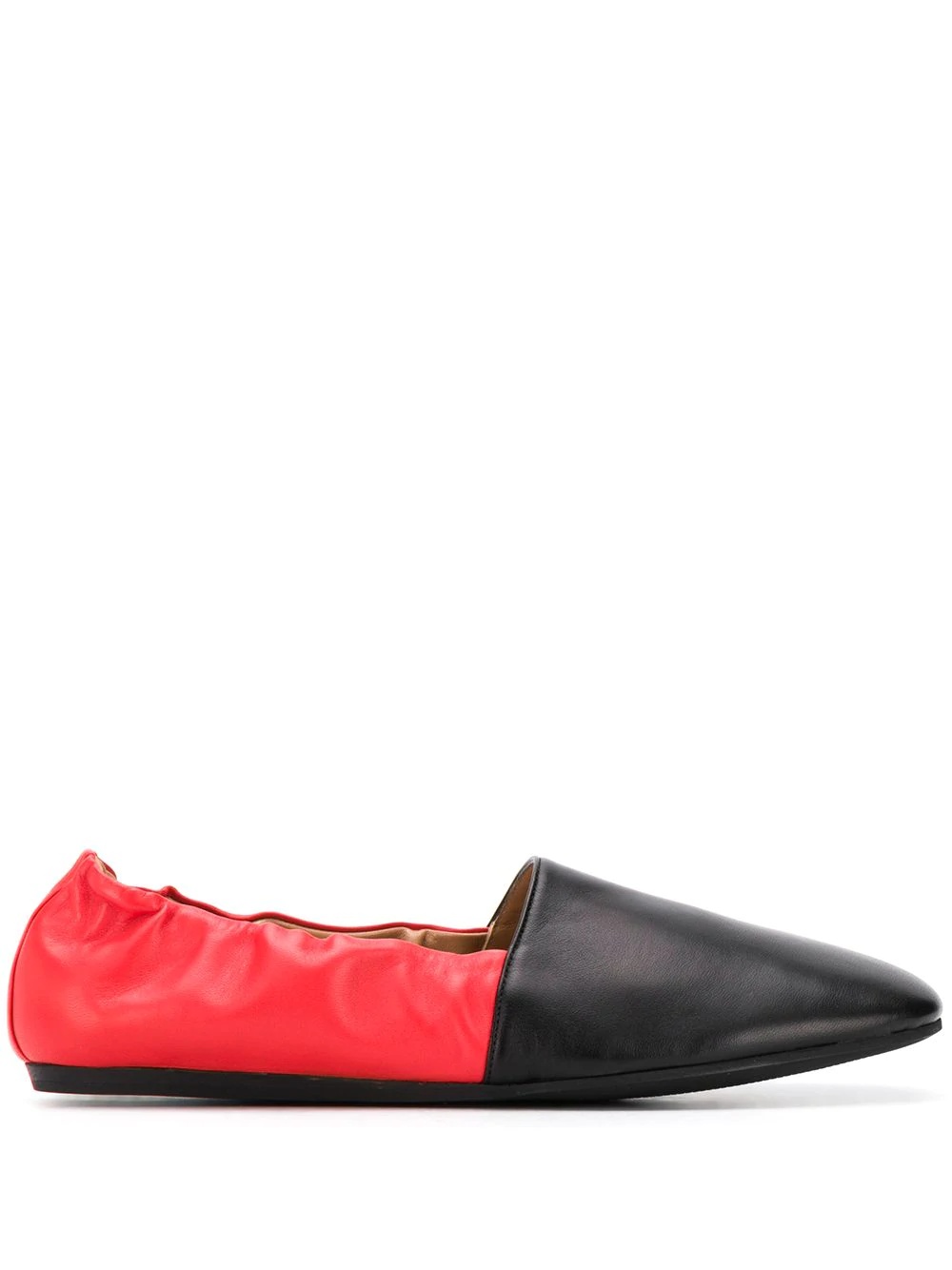 colour-block ballerina shoe - 1