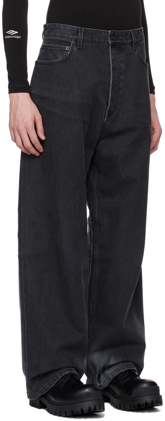 Black Faded Jeans - 2