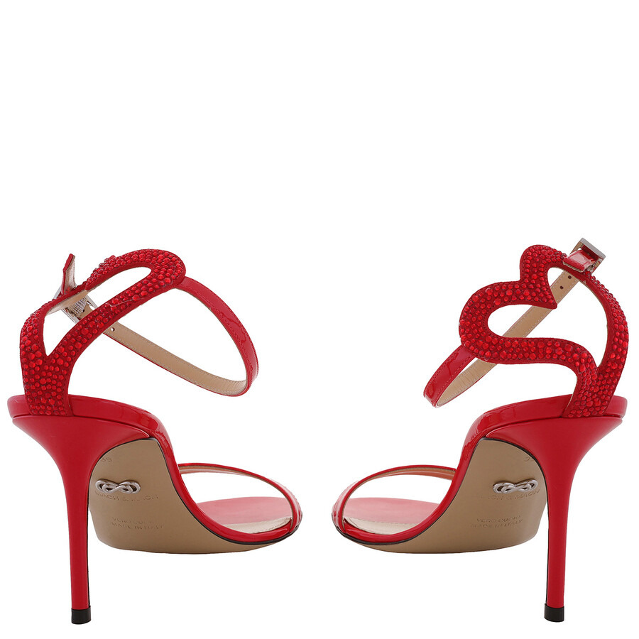 Mach & Mach Special Heart Leather Sandals - 4