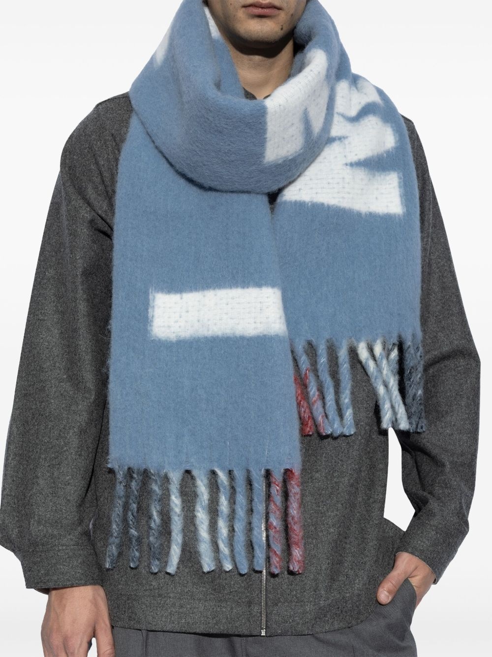maxi-logo scarf - 5