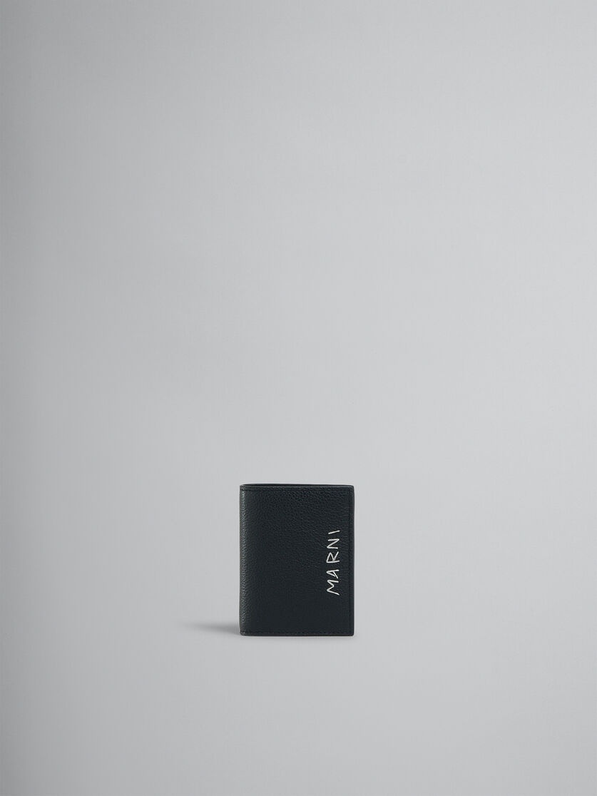 ◇MARNI◇ Logo Bifold Wallet Black PFMI0098U0P653300N99 Black saffiano leather tri-fold wallet | Marni
