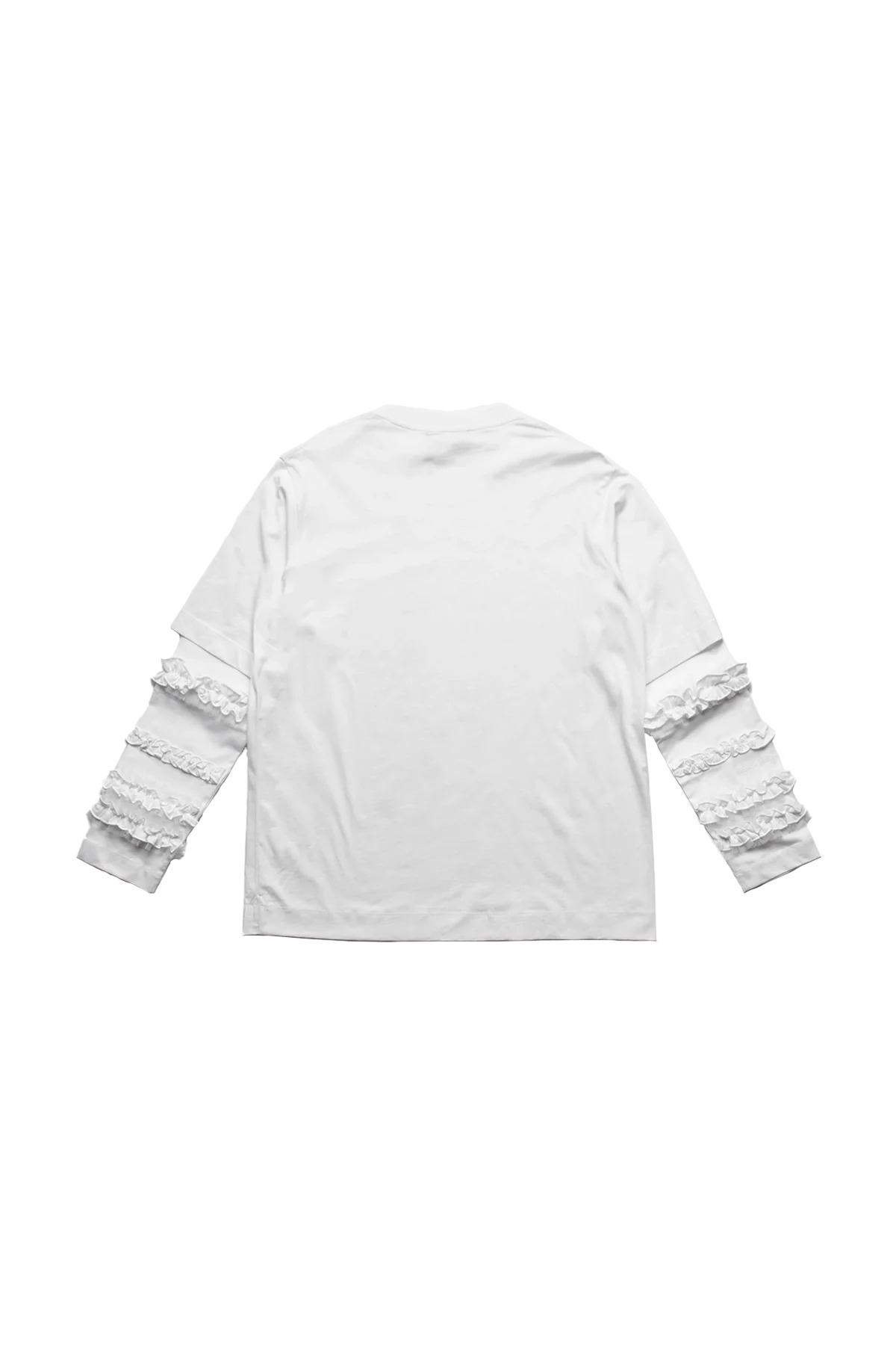 Simone Rocha Layered Ruffle Frill Long Sleeve T-Shirt White - 2