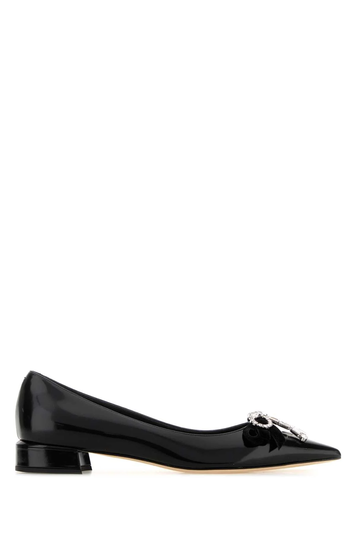 Jimmy Choo Women Black Leather Auria Ballerinas - 1