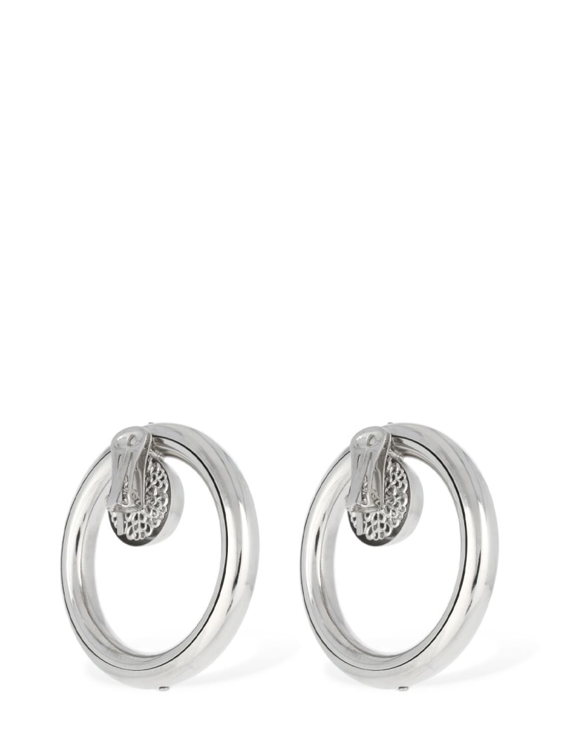 Hoop crystal earrings - 4
