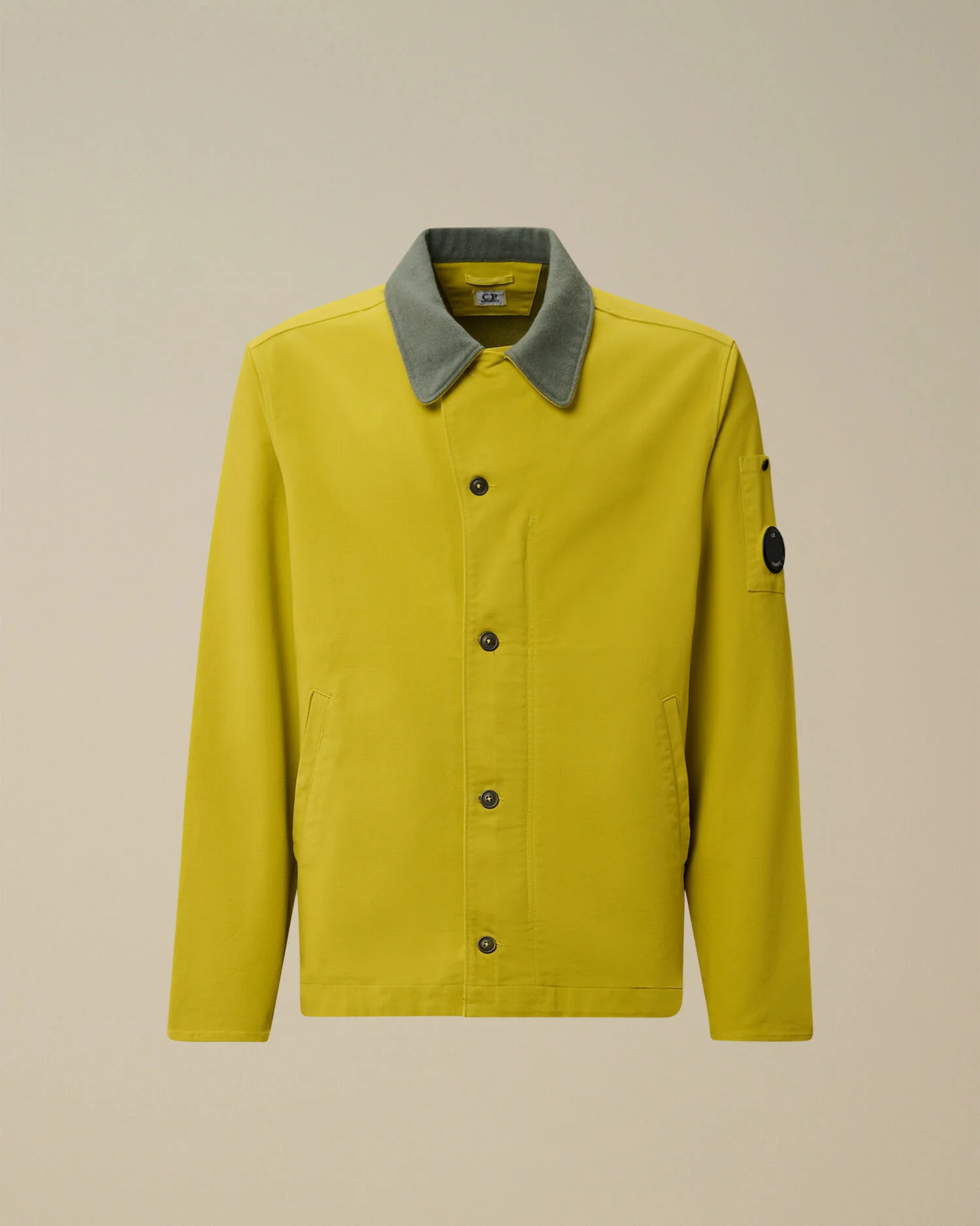 Cotton/Nylon Double Satin Lens Button Overshirt - 1