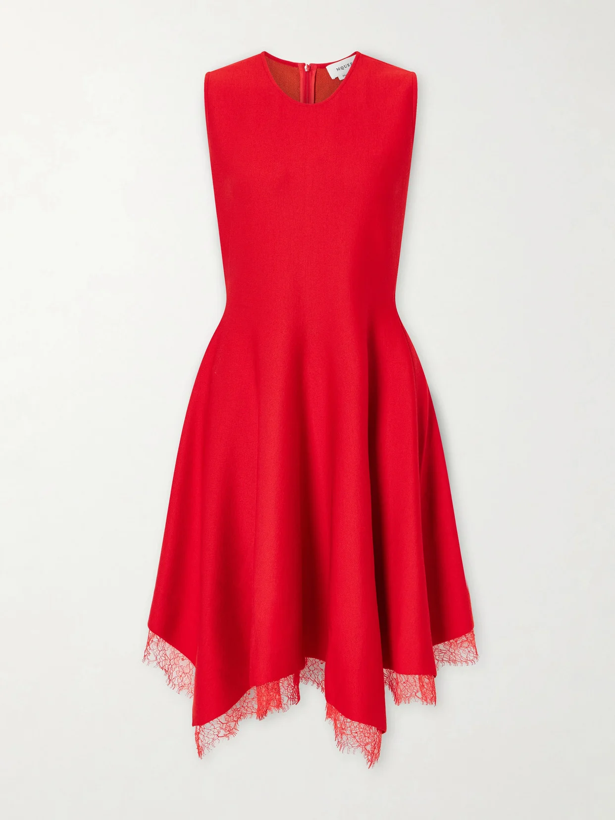 Lace-trimmed Jersey Midi Dress - 1