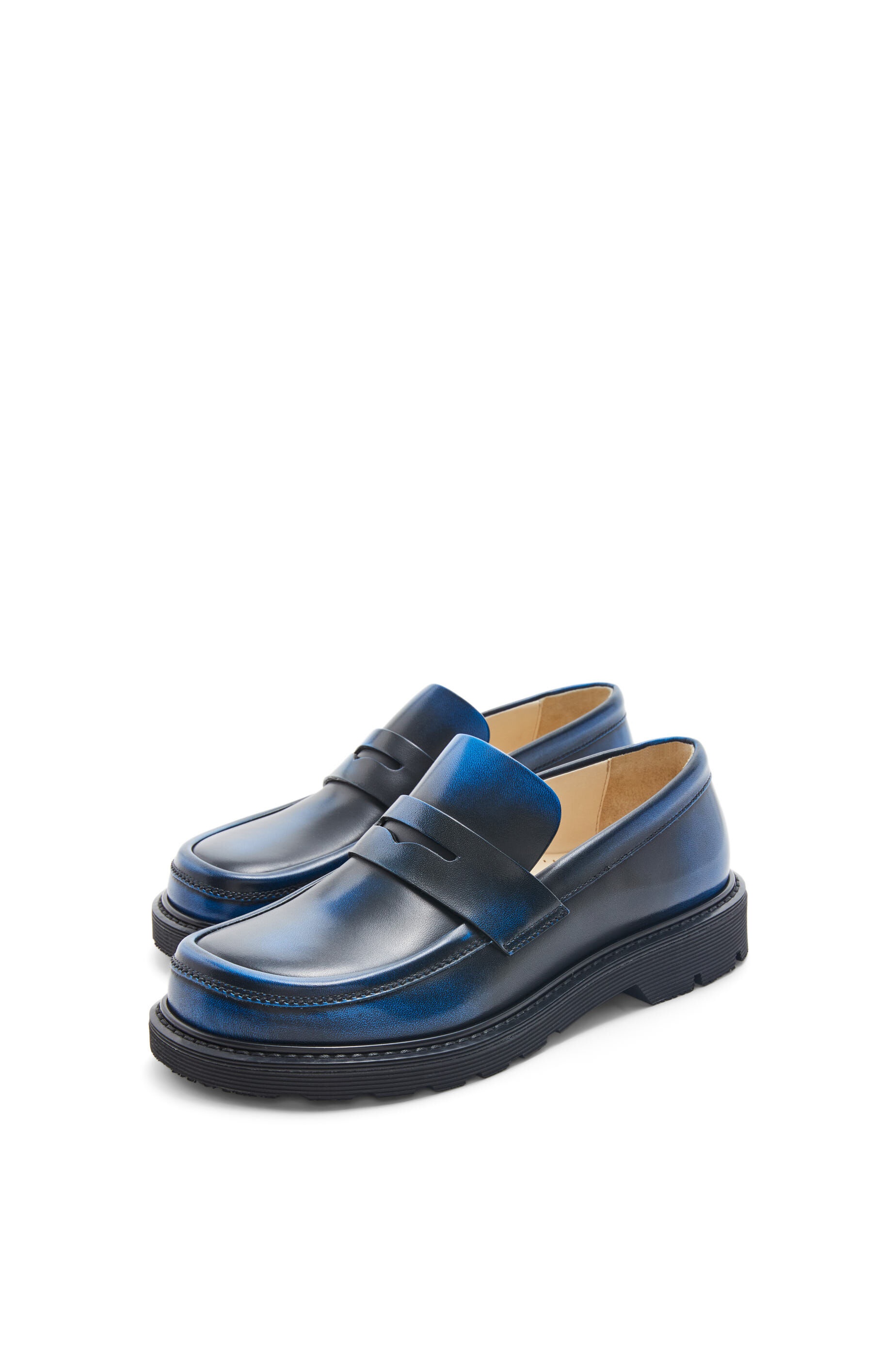 Blaze loafer in bicolour brushed-off calfskin - 3