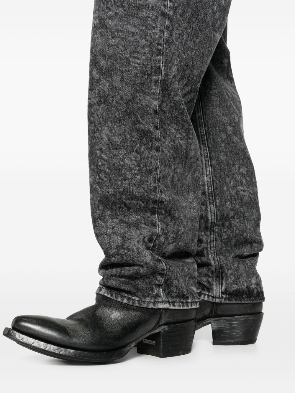acid-wash cotton jeans - 5