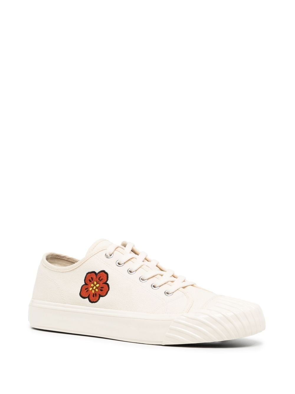 embroidered-motif low-top sneakers - 2