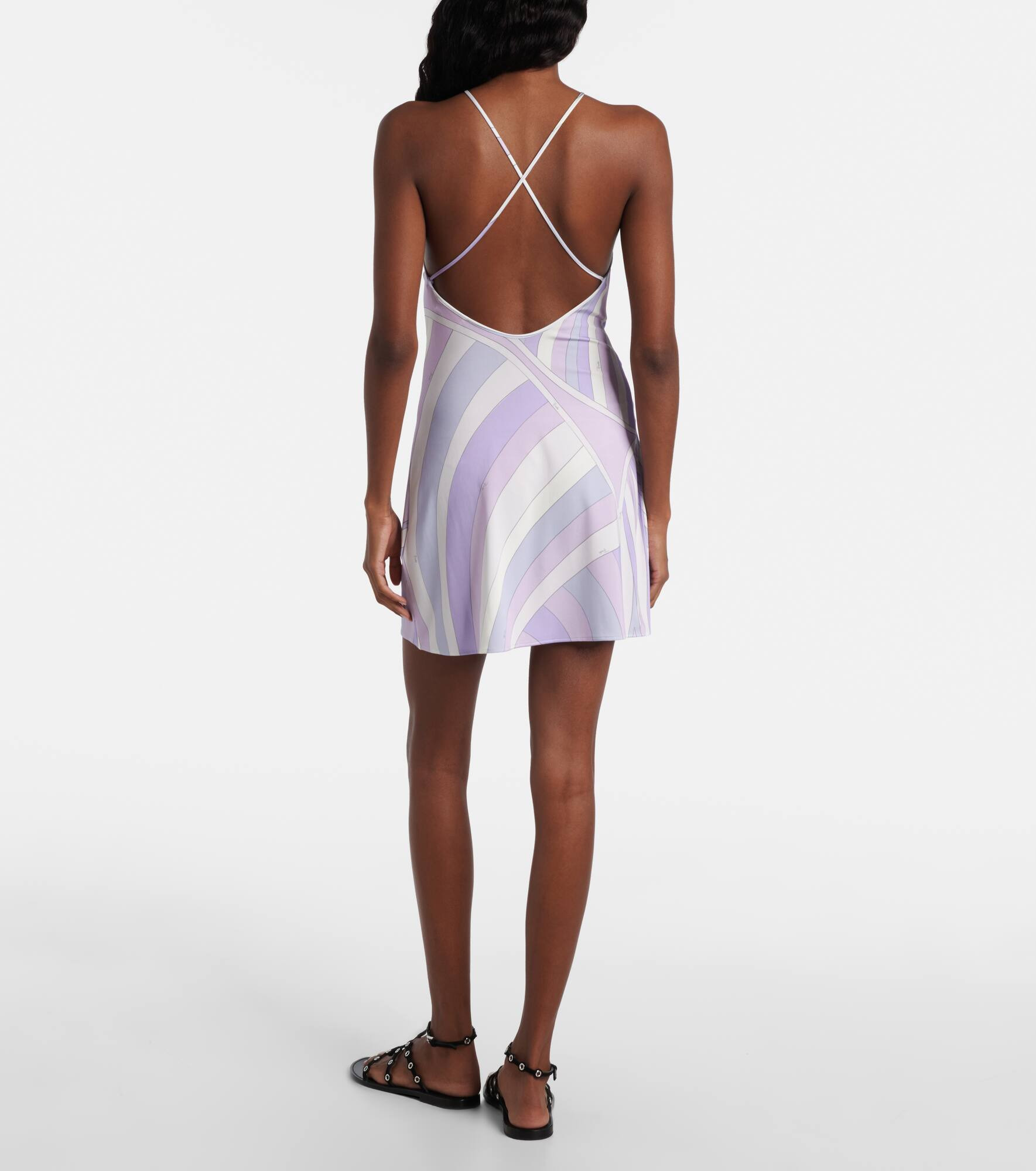 Iride satin jersey minidress - 3