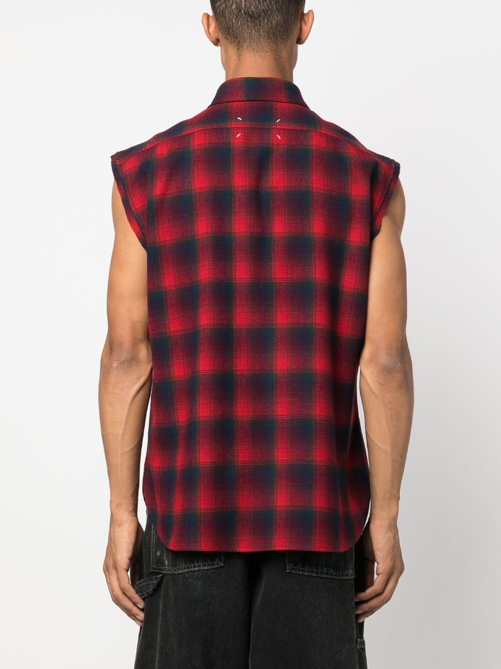 Pendleton plaid check-print sleeveless shirt - 4