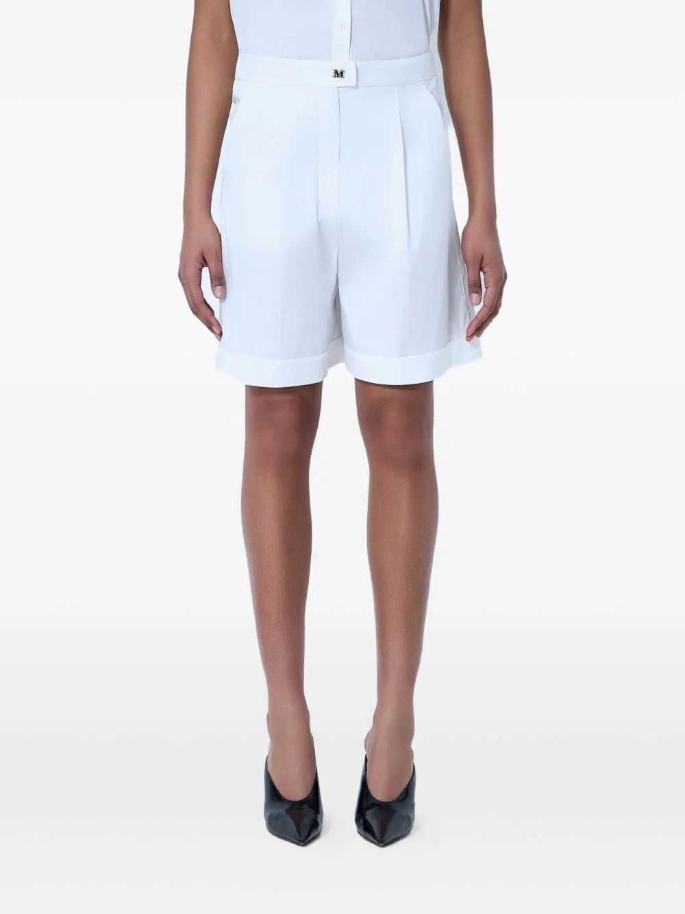 pleated tailored shorts - 1