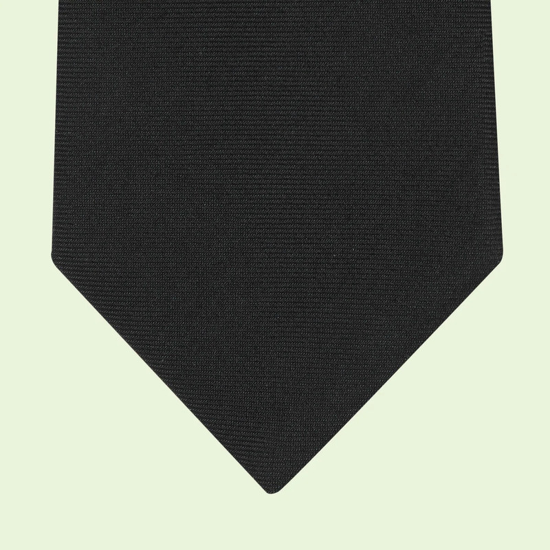 Silk tie with Interlocking G star 4