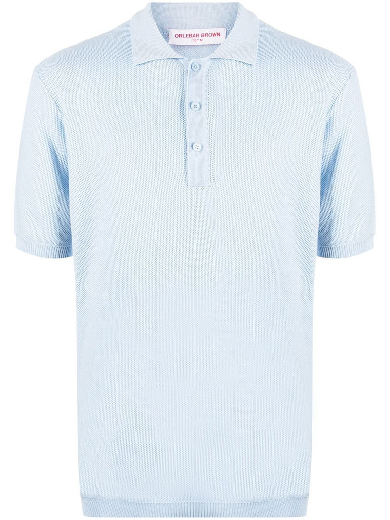 textured-knit polo shirt 1