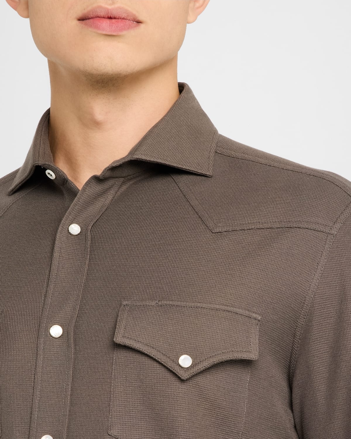 Men's Cotton and Silk Western Shirt - 6