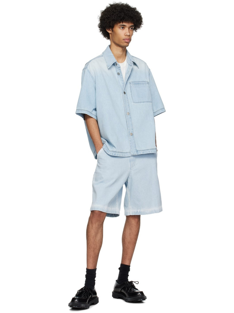 SOLID HOMME Blue Hardware Denim Shirt outlook
