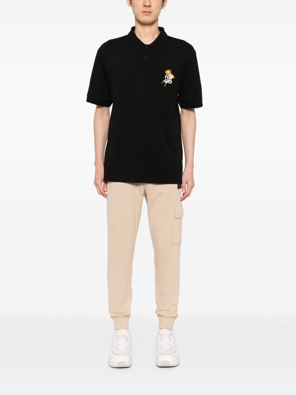 logo-artwork cotton-piqué polo shirt - 2