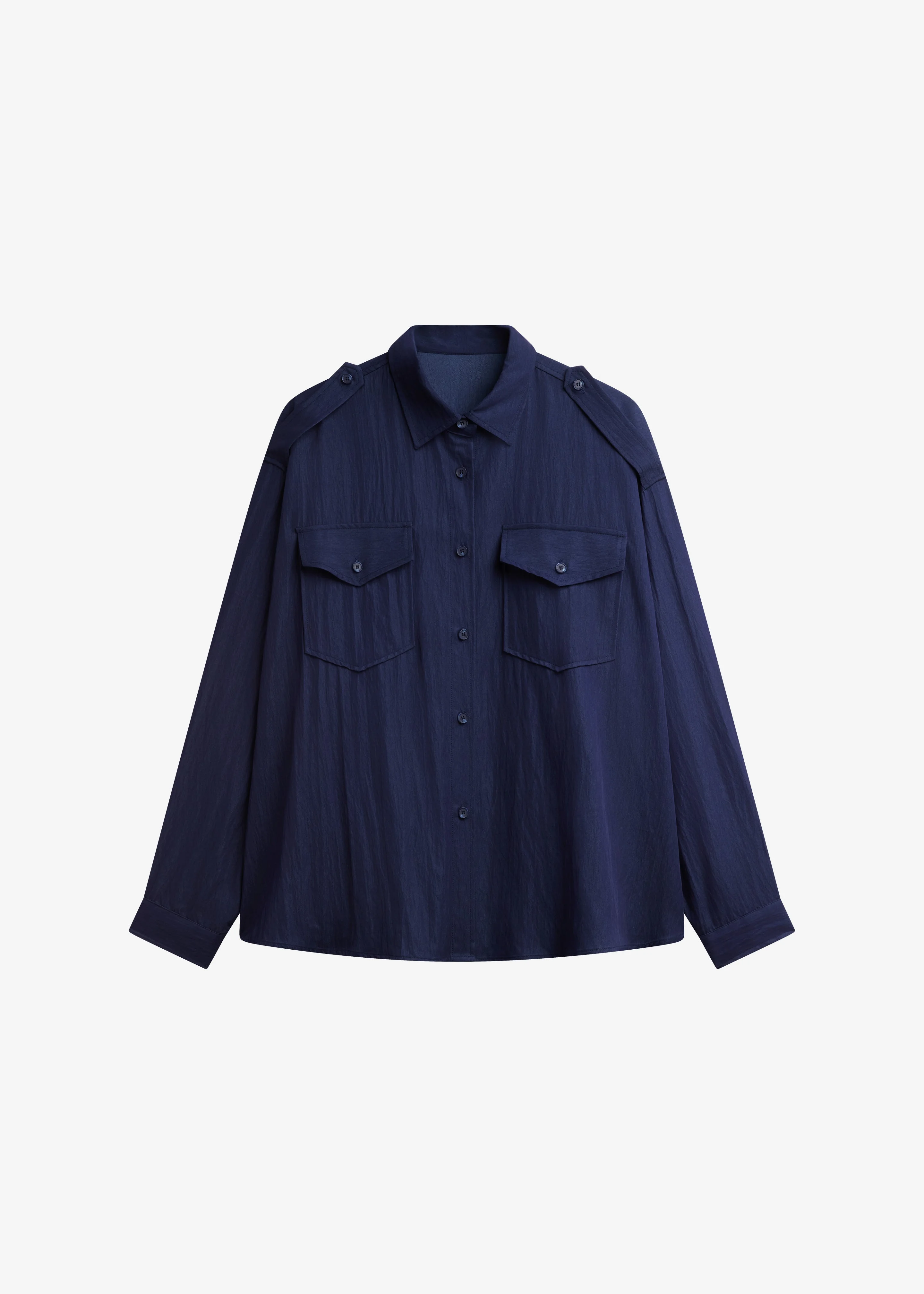 Trevi Textured Cargo Shirt - Navy - 1