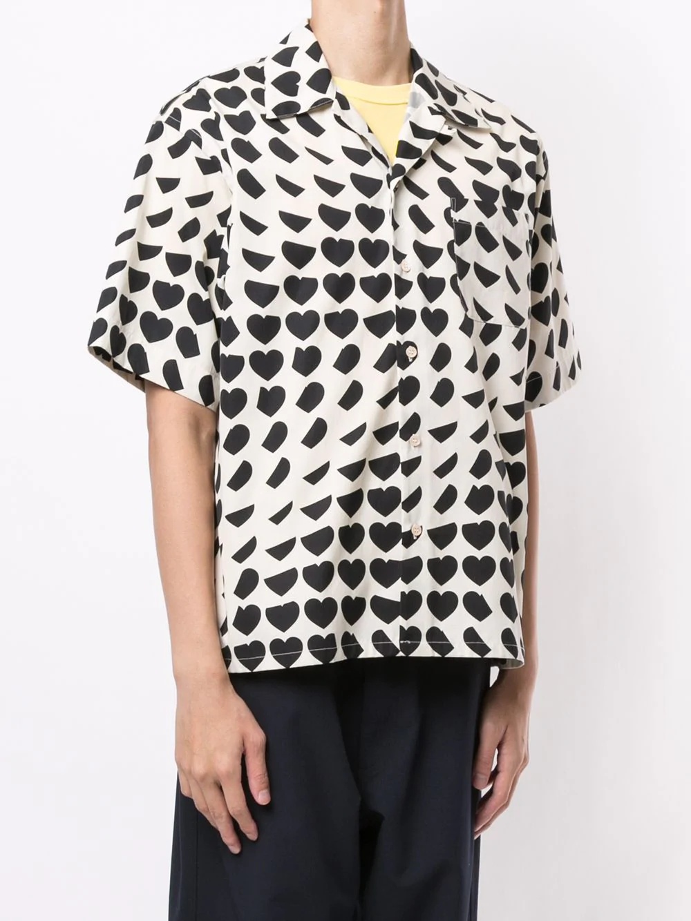 all-over heart print shirt - 3