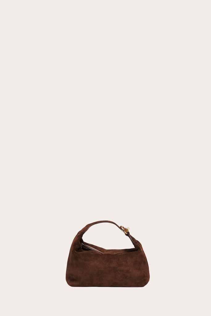 PILLOW POUCH MICRO SUEDE DARK BROWN - 4
