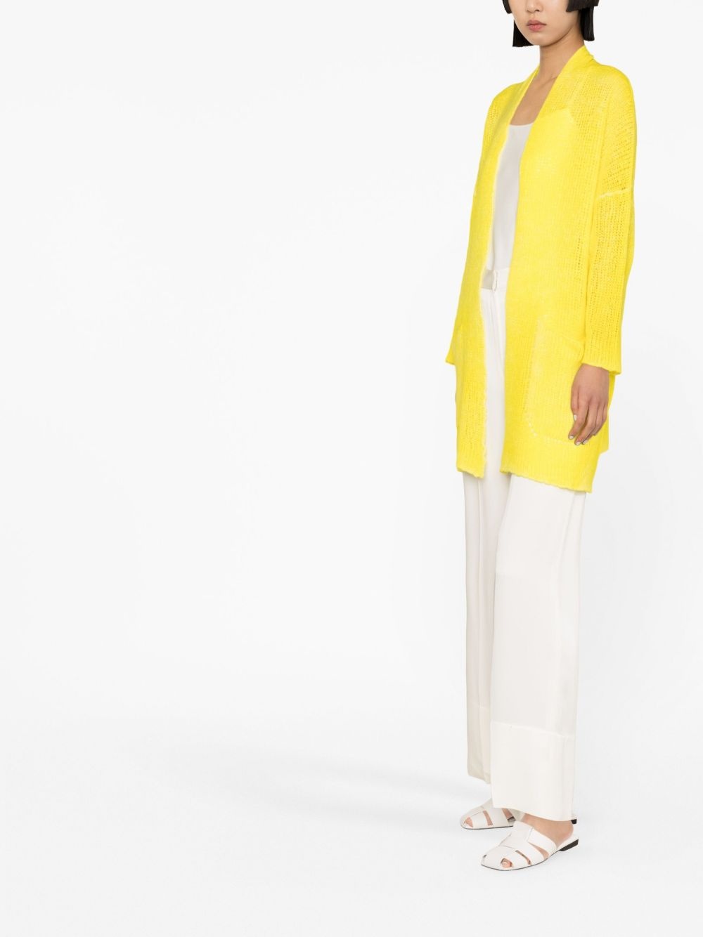 open front knit jacket - 3