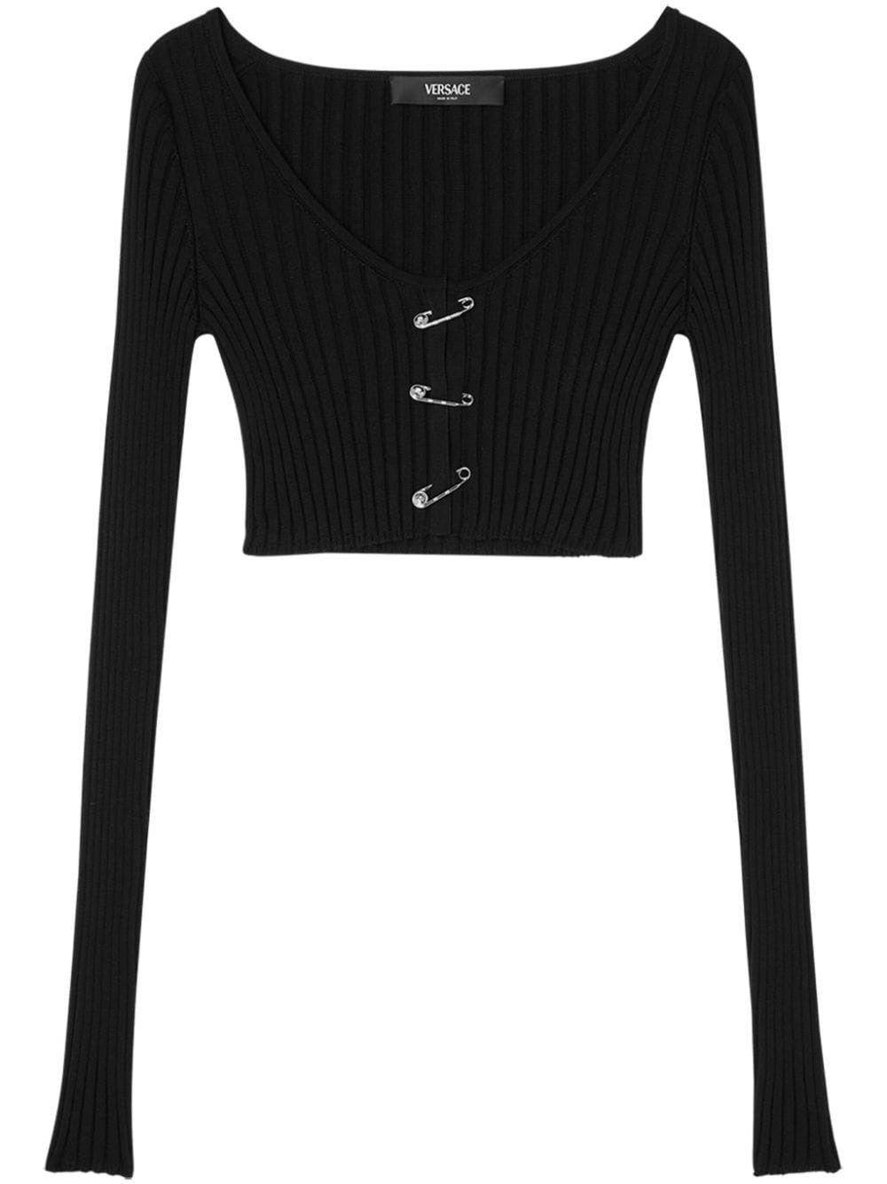 ribbed-knit cardigan - 1