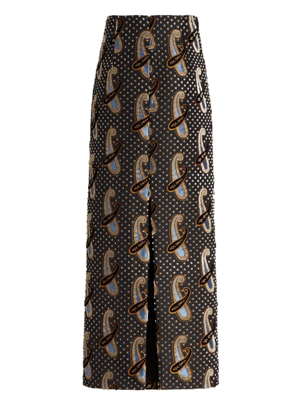 paisley-print high-waisted skirt - 7