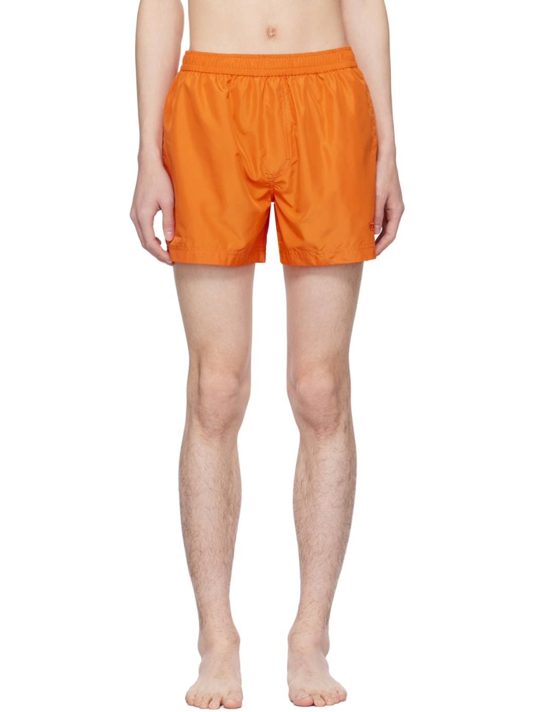 Orange Drawstring Swim Shorts - 1