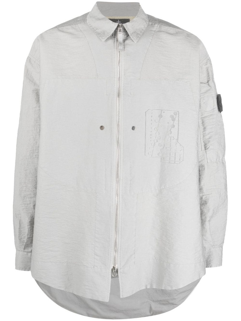 Compass-patch shirt jacket 1