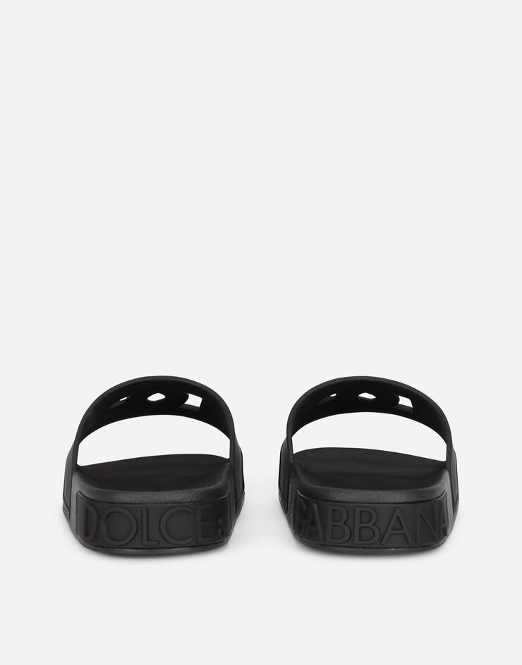 Rubber beachwear sliders with DG logo - 3