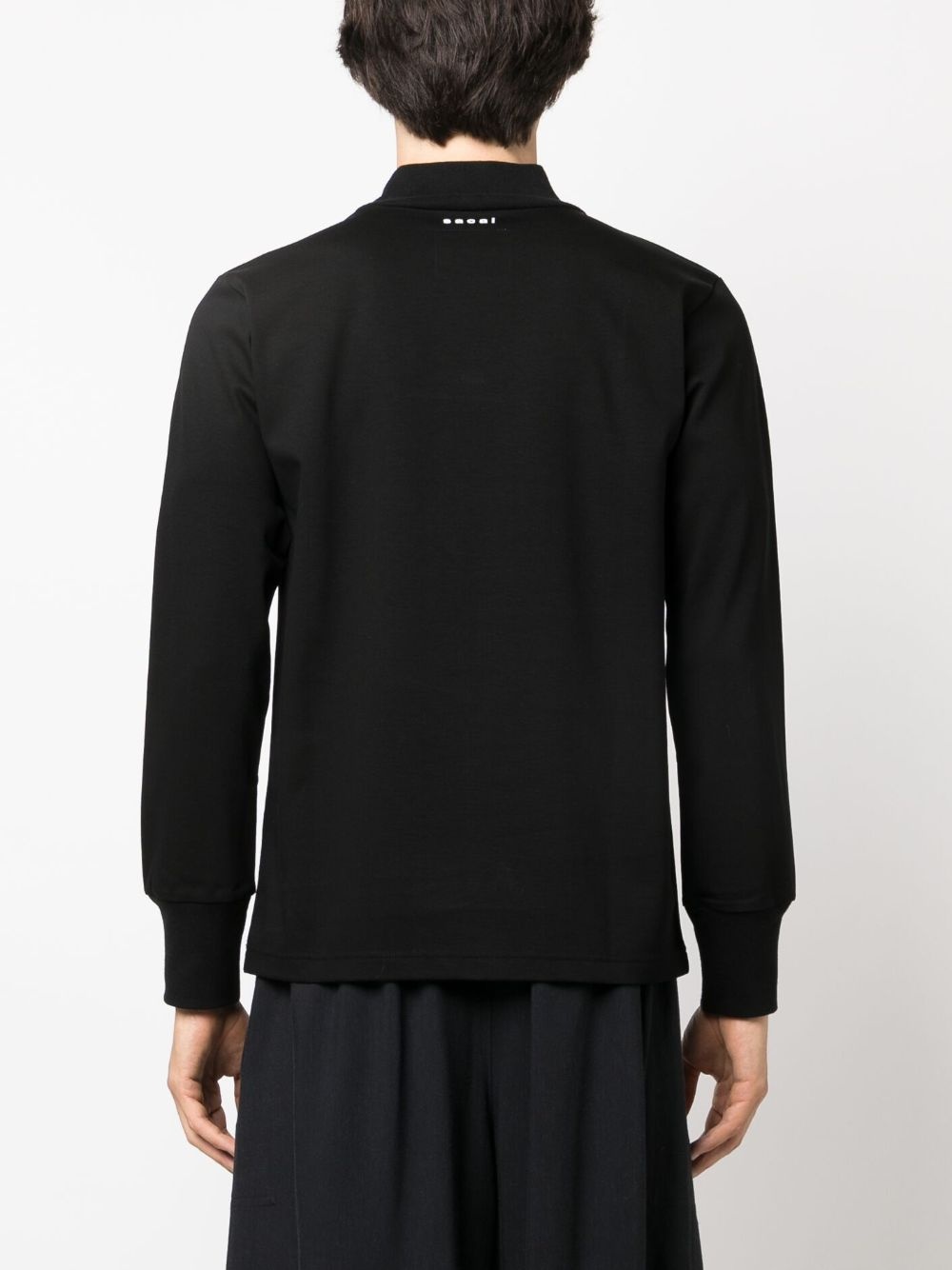 sacai logo-print mock-neck cotton jumper | farfetch | REVERSIBLE