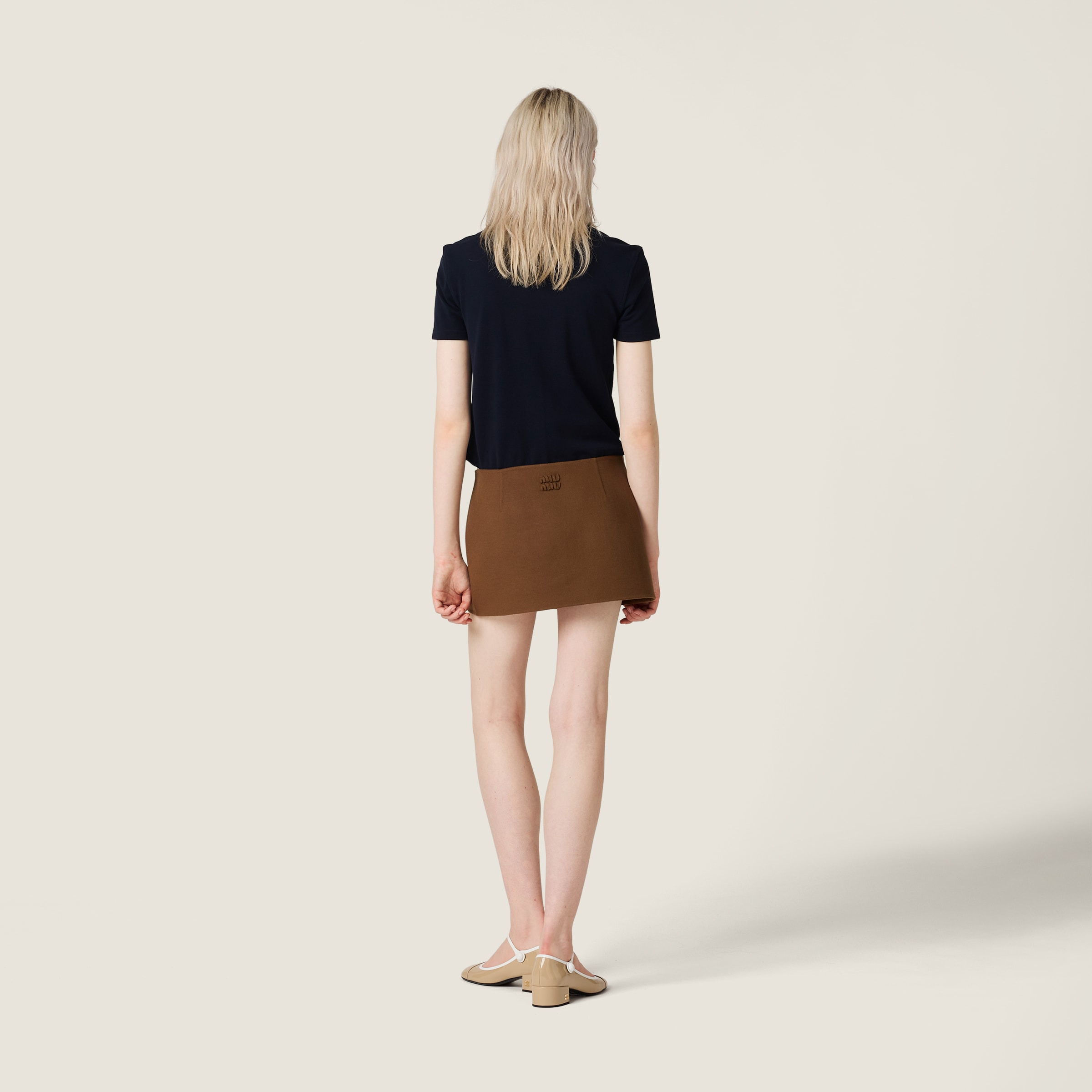 Double cashmere miniskirt - 3