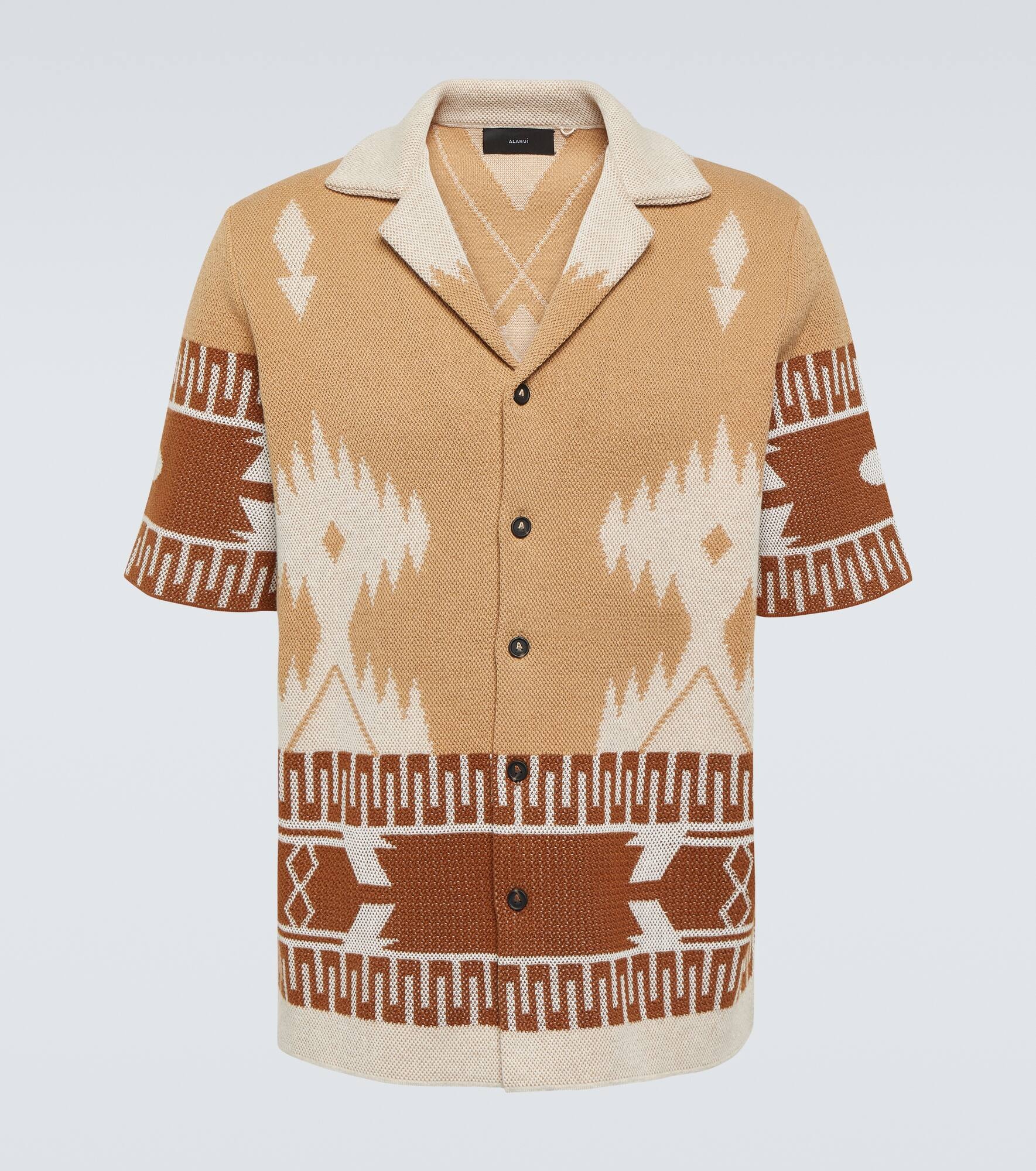 Icon Piquet cotton jacquard shirt - 1